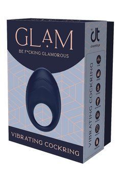 Гламурне вібраційне кільце для пеніса Dream Toys Glam синє DT22231 фото