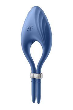 Регульоване ерекційне кільце з вібрацією Satisfyer Duelist, синій T360422 фото