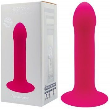 Фалоімітатор термореактивний Adrien Lastic Hitsens 2 подвійний щільності, на присосці, рожевий AL24011 фото