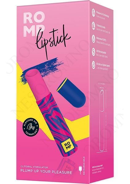 Кліторальний вібратор Romp Lipstick у вигляді губної памади, рожевий ROM3605 фото