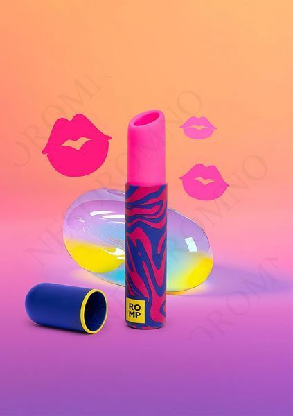 Кліторальний вібратор Romp Lipstick у вигляді губної памади, рожевий ROM3605 фото