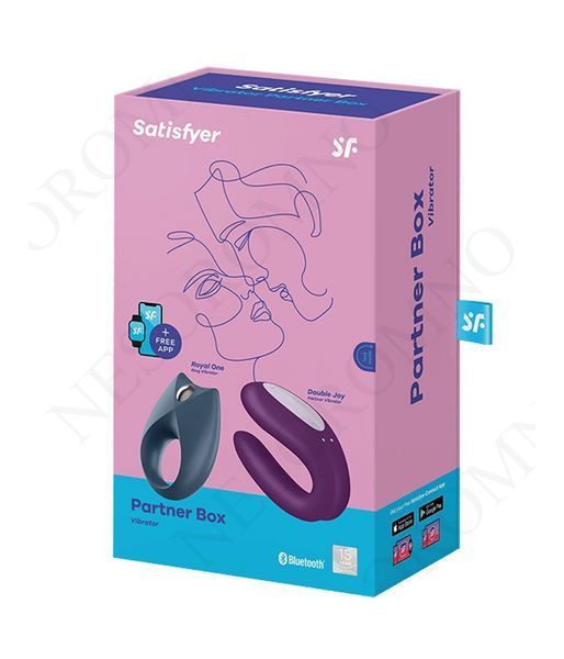 Набір вібромасажерів Satisfyer Partner Box 2 (Double Joy + Royal One), синій-фіолетовий ST4018508 фото