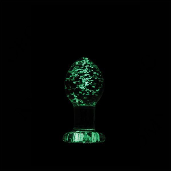 Анальна пробка скляна NS Novelties, що світиться FIREFLY GLASS PLUG SMALL CLEAR T280467 фото