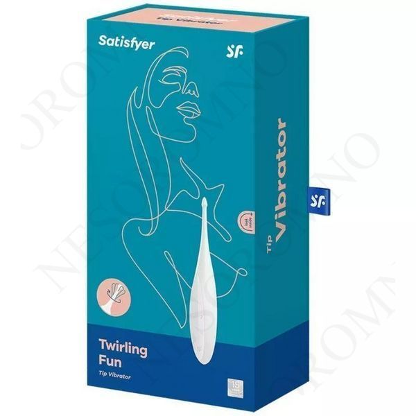 Крапковий вібратор для клітора Satisfyer Twirling Fun білий ST4009636 фото