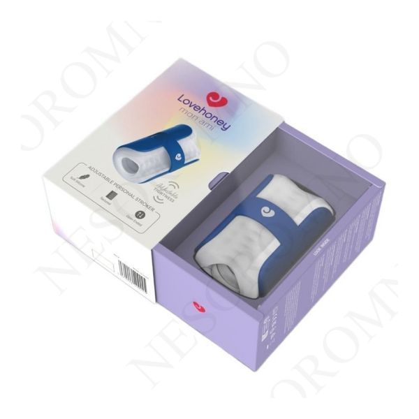 Мастурбатор Lovehoney Mon Ami Adjustable із відкритим каналом, біло-блакитний HR86254 фото