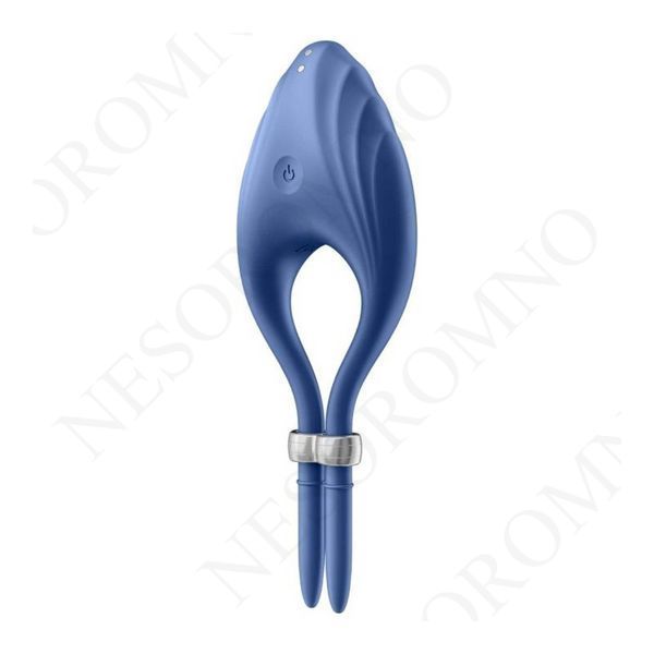 Регульоване ерекційне кільце з вібрацією Satisfyer Duelist, синій T360422 фото