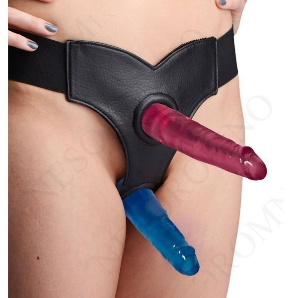 Труси для страпону з двома отворами Double Strap-on Skyler, чорні, O/S 40015 / CN-14-0531-20 фото