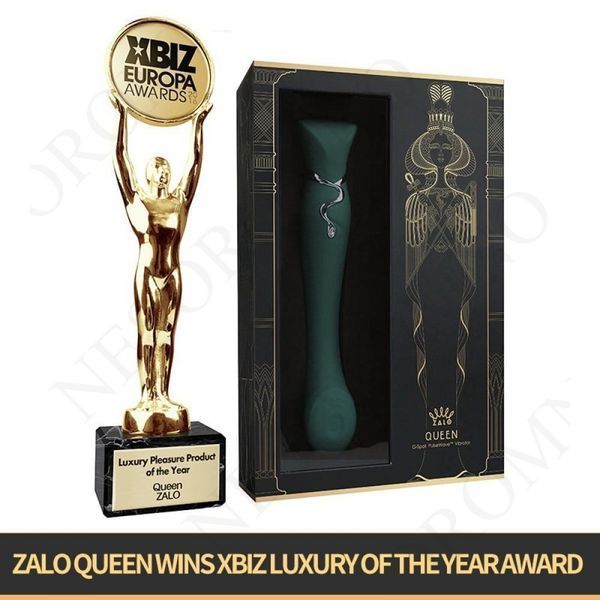 Вібратор із насадкою Zalo Queen Set з хвильовою стимуляцією, для клітора та точки G, зелений ZL887076 фото