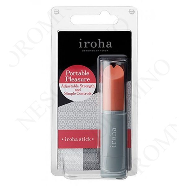 Віброкуля у вигляді помади Iroha Stick Tenga, медичний силікон, помаранчева з сірим TN55309 фото