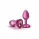 Анальна пробка, S, ALUME, рожевий перламутр з рожевим каменем у формі серця, 7.1 &times; 3.2 см AL-0454-S фото 3