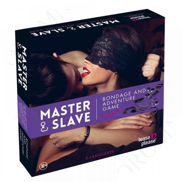 Hабір БДСМ 10 шт Master Slave BDSM Kit tijgerprint Purpele F61278 фото