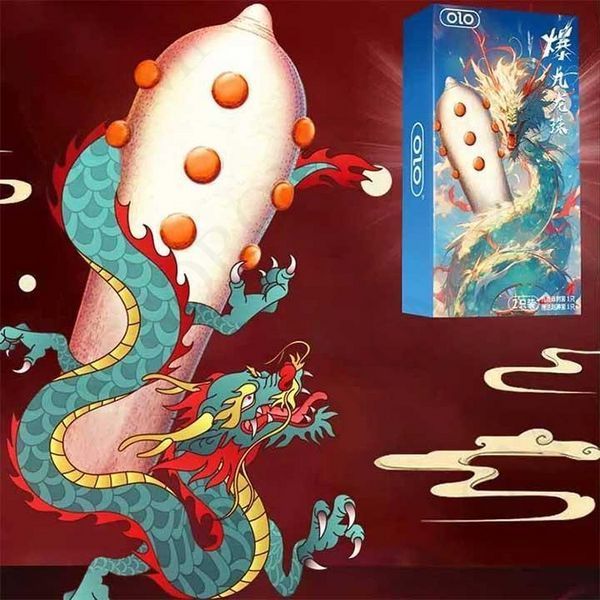 Презервативи із шипами супертонкий OLO Nine Dragon 2 шт. X00001108 X00001108 фото