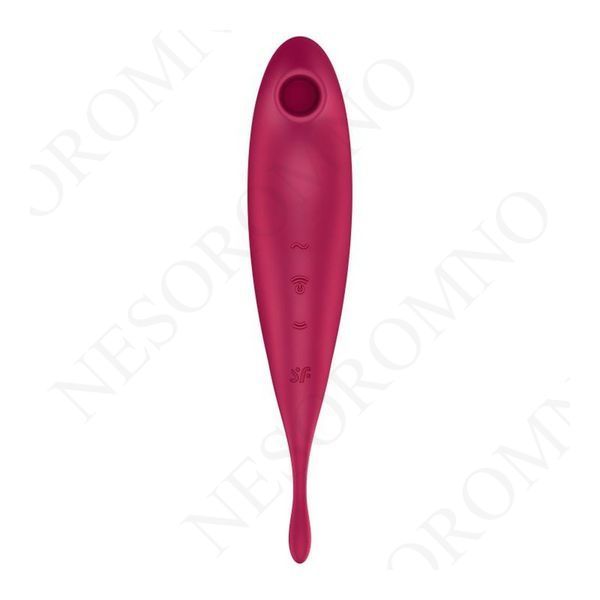 Вібратор із хвильовою стимуляцією Satisfyer Twirling Pro+ з додатком, червоний ST4043906 фото