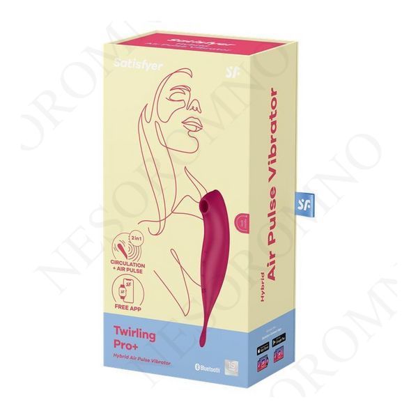 Вібратор із хвильовою стимуляцією Satisfyer Twirling Pro+ з додатком, червоний ST4043906 фото