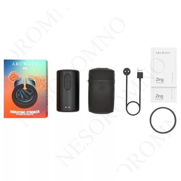 Вібруючий мастурбатор Arcwave Zing Black, відкритий, чорний AWSM1SG9 фото