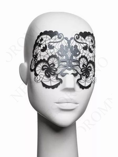 Вінілова маска Anna від Bijoux Indiscrets, чорна B0191 фото