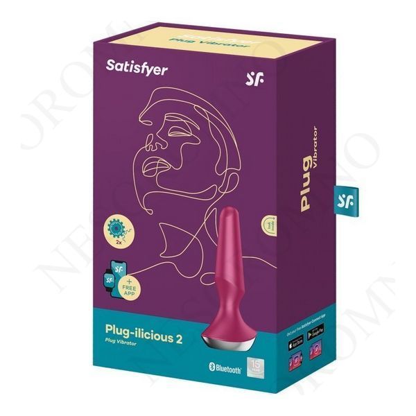 Анальна пробка з функцією керування зі смартфона Satisfyer Vibrator ilicious 2, бордовий  T360161 фото