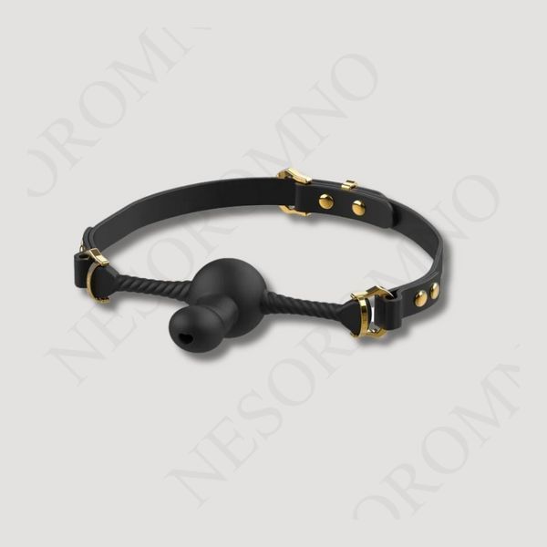 Кляп із фіксатором у формі дилдо UPKO Desire for Mouth Bondage Collection-Dildo, чорний U65214 фото