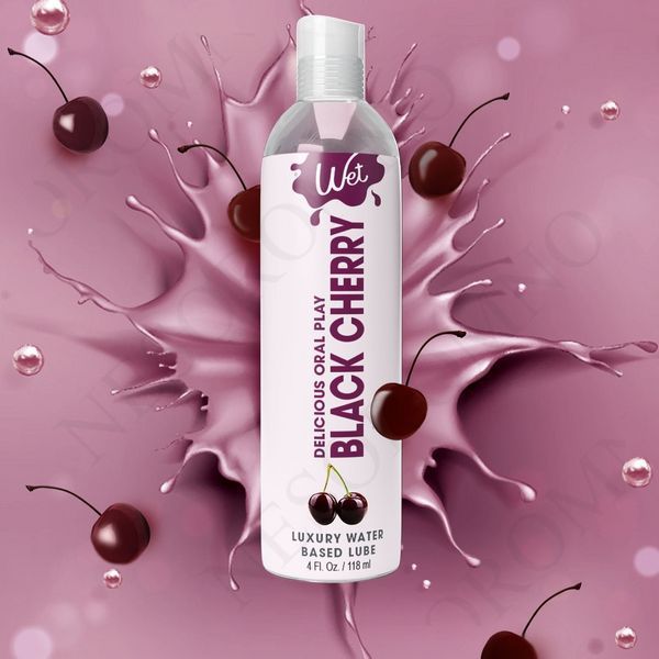 Лубрикант їстівний зі смаком черешні Wet Black Cherry, 118 мл WT21528 фото