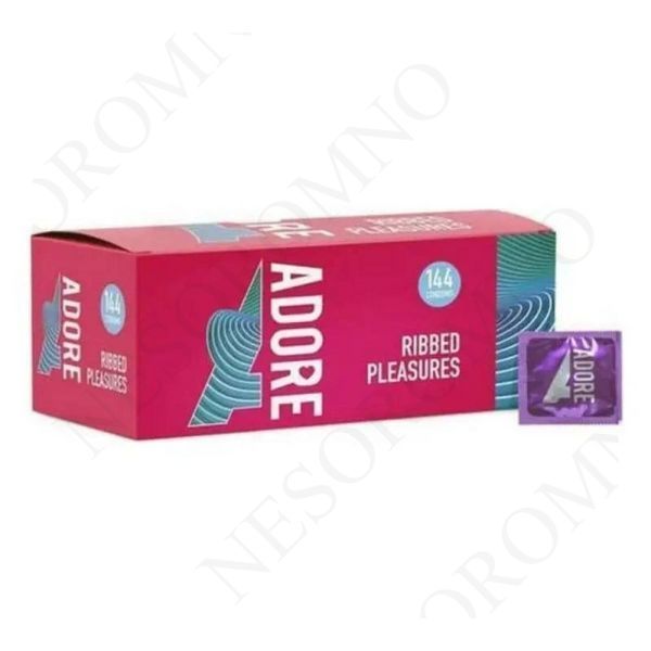 Презерватив суперміцний Pasante Adore Ribbed Pleasure 52 мм (ціна за 1 шт.) SA03K-1 фото