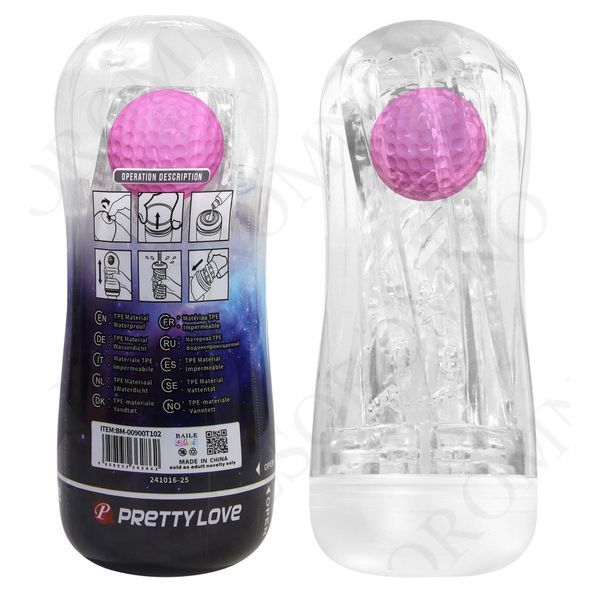 Вакуумний мастурбатор в колбі Pretty Love з кулькою, прозорий, 15 х 6.3 см BM-00900T102 фото