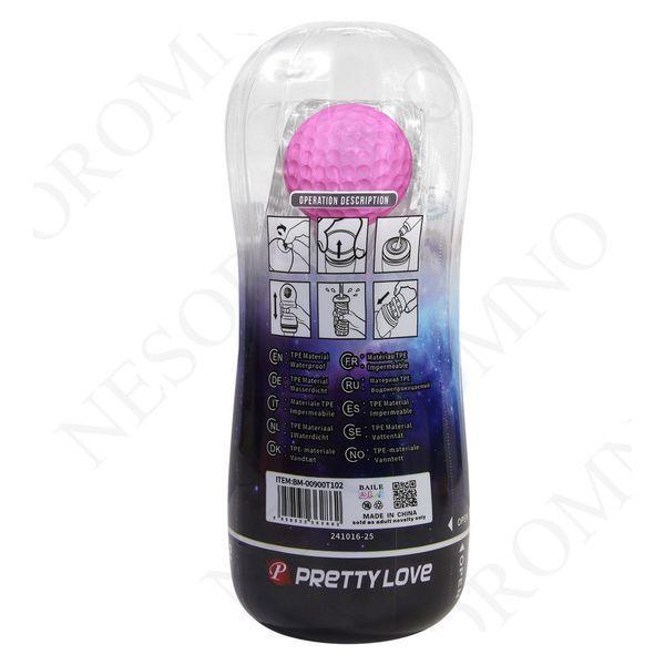 Вакуумний мастурбатор в колбі Pretty Love з кулькою, прозорий, 15 х 6.3 см BM-00900T102 фото