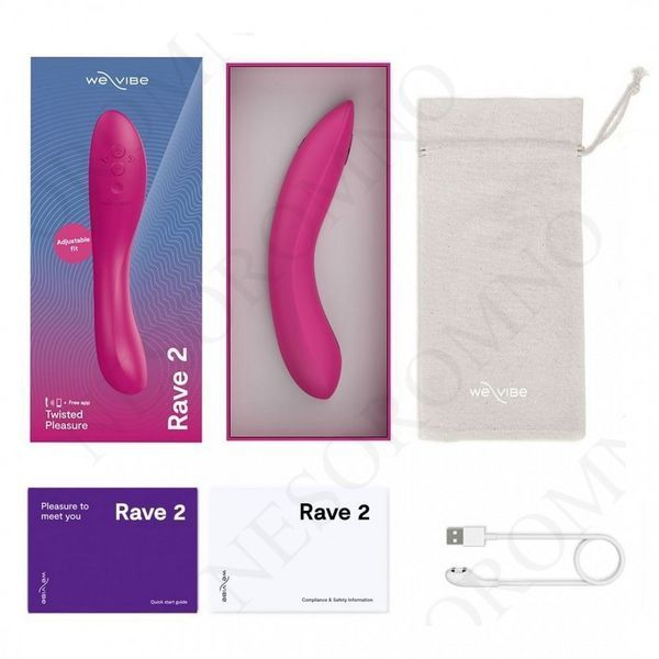 Вібратор для точки G Rave 2 We-Vibe, силіконовий, рожевий, 19.3 х 3 см 20031/WV20031 фото