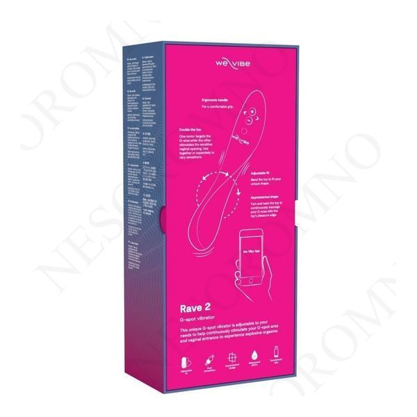 Вібратор для точки G Rave 2 We-Vibe, силіконовий, рожевий, 19.3 х 3 см 20031/WV20031 фото