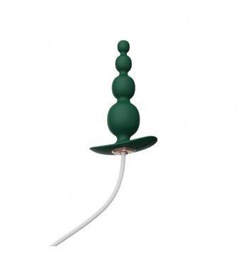 Анальний плаг з вібрацією Qingnan No.8 Mini Vibrating Anal Beads Green Q98002 фото