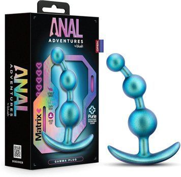 Анальна ялинка Blush Anal Adventures блакитна, 13.3 х 3.2 см T331986 фото