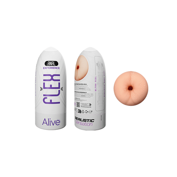 Мастурбатор-анус в колбі Alive Flex Anal M бежевий, 16 х 6.5 см AL30731 фото