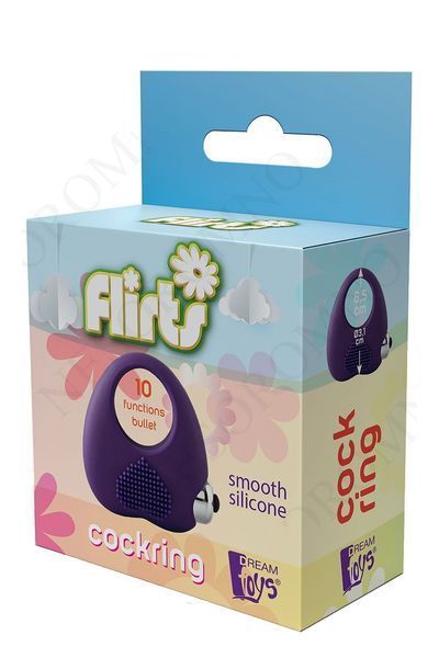 Ерекційне кільце з вібрацією Dream Toys FLIRTS COCKRING PURPLE DT21893 фото