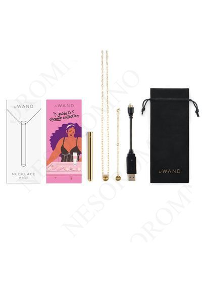 Віброкуля на ланцюжку Le Wand NECKLACE VIBE, металевий, золотий 64539 /LW-047 GD фото