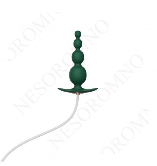 Анальний плаг з вібрацією Qingnan No.8 Mini Vibrating Anal Beads Green Q98002 фото