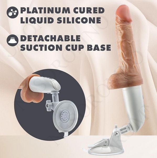 Вібратор на підставці Blush Dr. Skin Dr. Hammer з фрикціями та функцією нагрівання, з пультом BL332040 фото