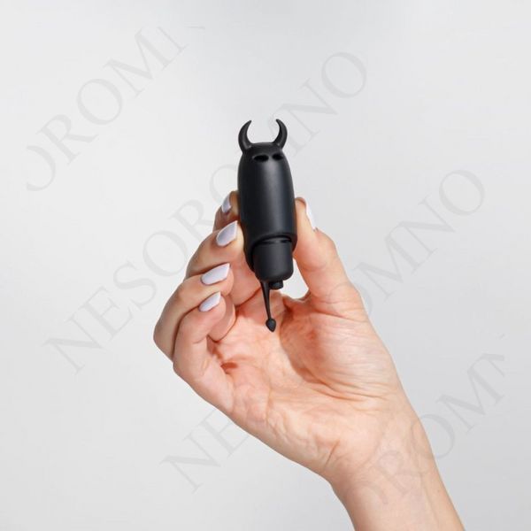 Кишеньковий вібратор Чортик Crushios O-Pet чорний CR10363 фото