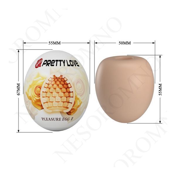 Мастурбатор яйце Pretty Love Pleasure Egg бежевий 6603BM0417 фото