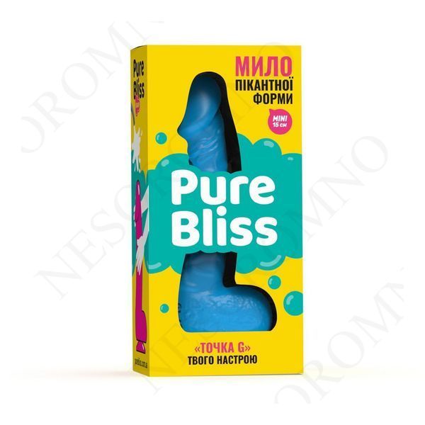 Мило член на присосці Pure Bliss MINI блакитне, 15 см PB207389 фото