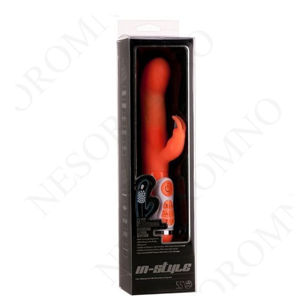 Вібратор-кролик з бусинами, що обертаються NMC INSTYLE DUO VIBRATOR, помаранчевий NMC111696 фото