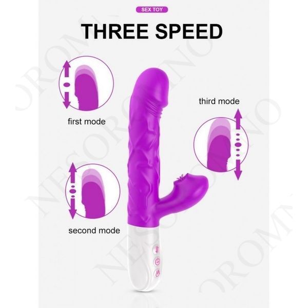 Вібратор Silicone Tongue 10 Function 63-00064 фото