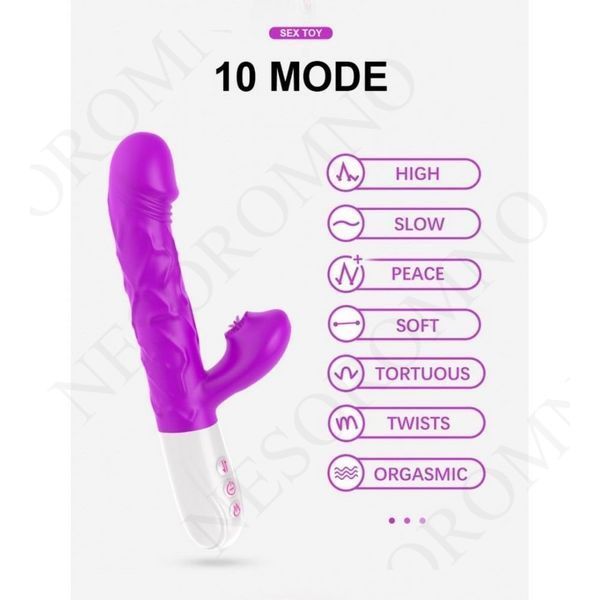 Вібратор Silicone Tongue 10 Function 63-00064 фото