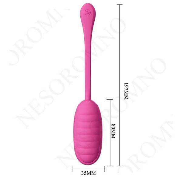 Віброяйце з керуванням з застосунку PRETTY LOVE Catalina рожеве, 19.7 х 3.5 см BI-014654HP фото
