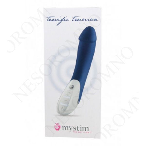 Вібромасажер MYSTIM Terrific Truman Vibrator з кейсом, синій MS68424 фото