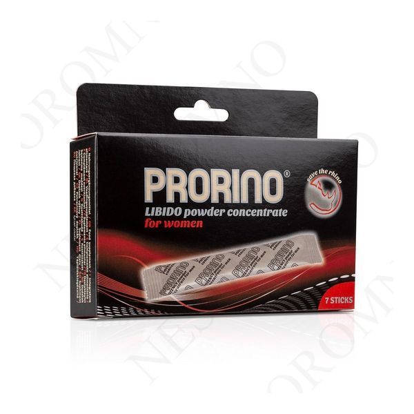 Збудливий порошок для жінок ERO PRORINO black line libido powder concentrate (в упаковці 7 шт. стиків по 5 гр) HOT78500 фото