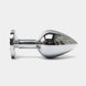 Сталева анальна пробка Buttplug з кристалом 6,4x2,3 см Сріблястий X00001229 фото 1
