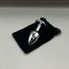 Сталева анальна пробка Buttplug з кристалом 6,4x2,3 см Сріблястий X00001229 фото 3