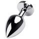 Сталева анальна пробка Buttplug з кристалом 6,4x2,3 см Сріблястий X00001229 фото 4