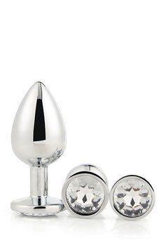 Набір анальних пробок Dream Toys GLEAMING LOVE SILVER PLUG SET DT21788 фото