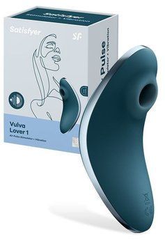 Вакуумний кліторальний стимулятор Satisfyer Vulva Lover 1 із вібрацією, синій T360432 фото