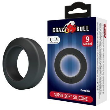 Ерекційне кільце Crazy Bull Model 9 Brodan, чорне, 5.5 х 1 см BI-210351 фото